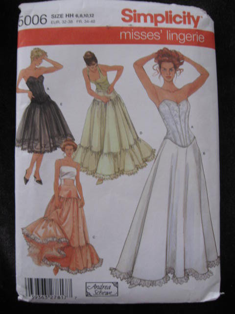 New Simplicity 5006 Misses' Lingerie Corset Petticoat Sewing Pattern