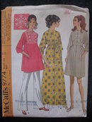 New Vintage McCall's Misses' Hippie Flow Child Full Length or Mini Dress Sewing Pattern 1960's