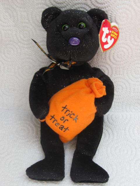 Ty Retired Trickster The Halloween Bear Beanie Baby Retired