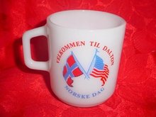 Vintage Galaxy Norway and USA Flag Mug - Both Sides