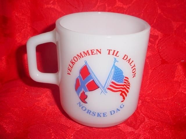 Vintage Galaxy Norway and USA Flag Mug - Both Sides