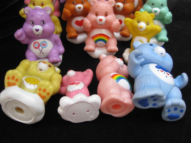Lot of 14 PVC Care Bears - 4 Are Poseable Posable