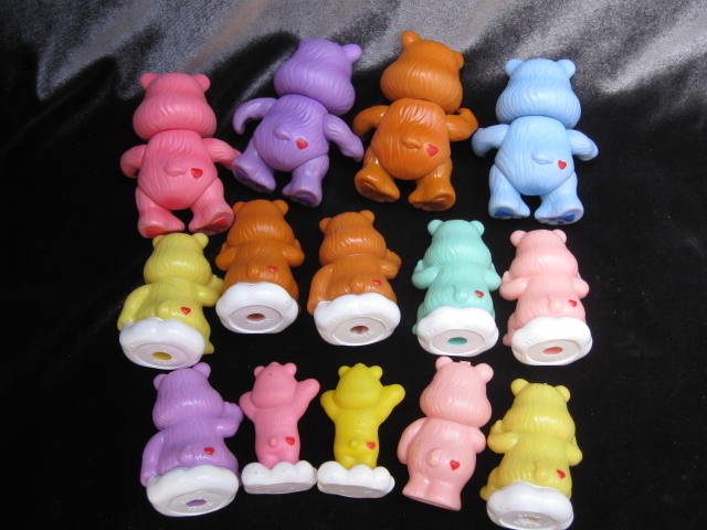 Lot of 14 PVC Care Bears - 4 Are Poseable Posable