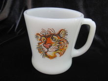 Vintage Fire King Esso Oil Tiger Mug