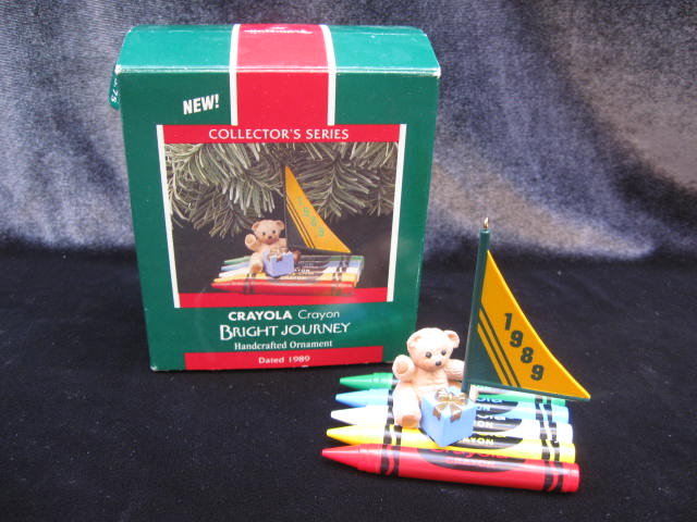 Hallmark 1989 Bright Journey Crayola Crayon 1st In Series Christmas Tree Ornament