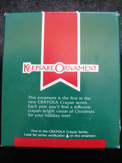 Hallmark 1989 Bright Journey Crayola Crayon 1st In Series Christmas Tree Ornament