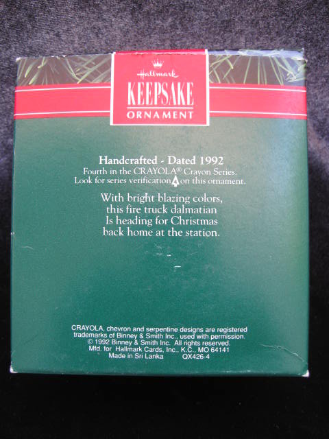 Hallmark 1992 Bright Blazing Colors Crayola Crayon 4th In Series Christmas Tree Ornament