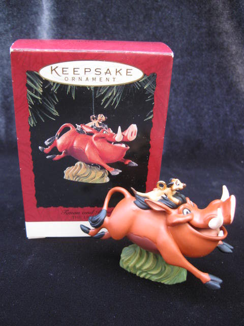 Hallmark 1994 Timon and Pumbaa The Lion King Christmas Tree Ornament