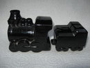 Vintage Set Souvenir Locomotive and Coal Car Train Salt & Pepper Shakers