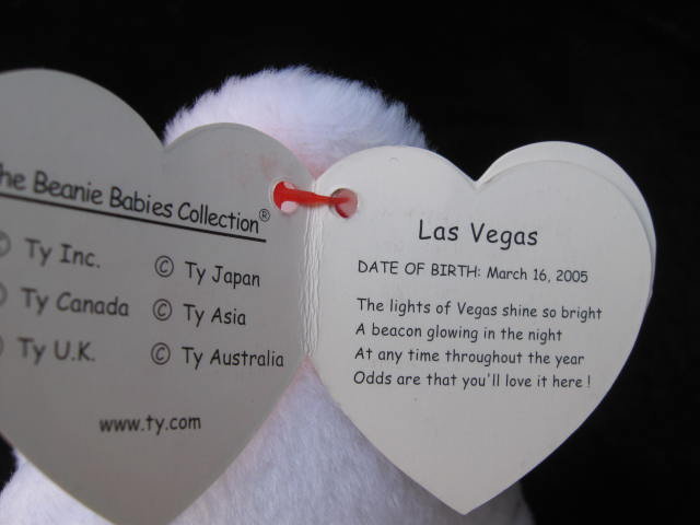 Ty Las Vegas The Bear Retired Beanie Baby