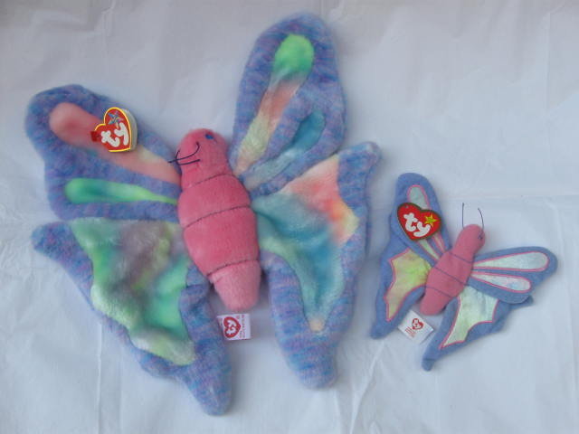 Ty Flitter The Butterfly Beanie Buddy + Teenie Beanie