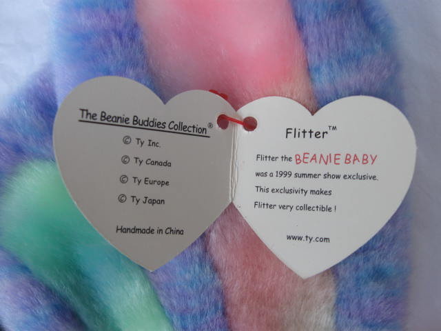 Ty Flitter The Butterfly Beanie Buddy + Teenie Beanie