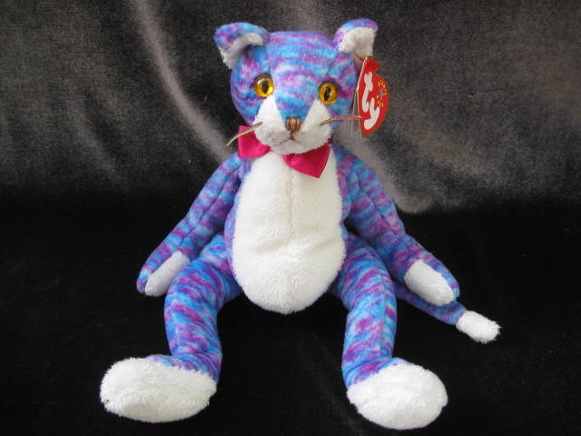 Ty Kooky The Blue Stripped Cat Retired Beanie Baby