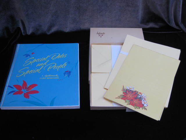 Vintage 1987 Hallmark Address & Card Holder & Ambassador Stationery
