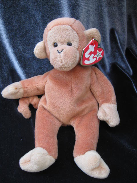 Ty Bongo The Monkey With The Dark Tail Retired Beanie Baby