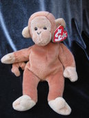 Ty Bongo The Monkey With The Dark Tail Retired Beanie Baby