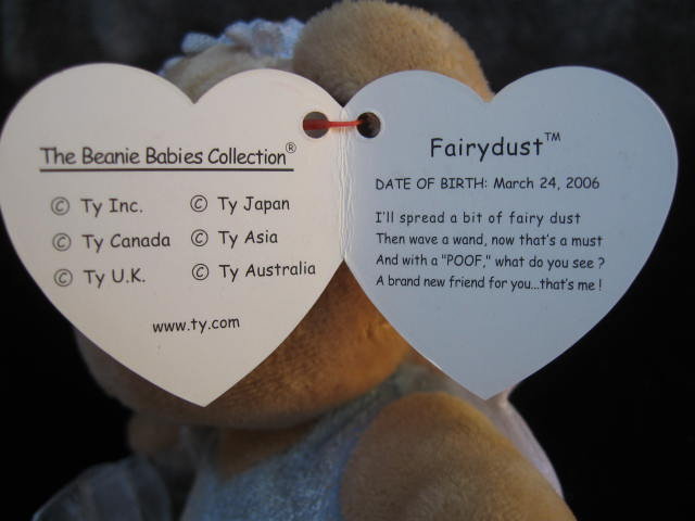 Ty Fairydust Fairy Dust The Fairy Bear Retired Beanie Baby