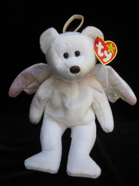 Ty Halo The Silver Winged Angel Bear Retired Beanie Baby