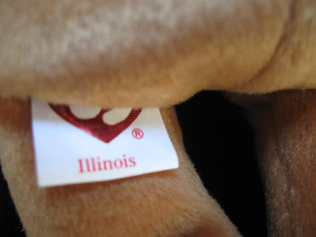 Ty ILLINOIS I Love Illinois Bear Retired Beanie Baby