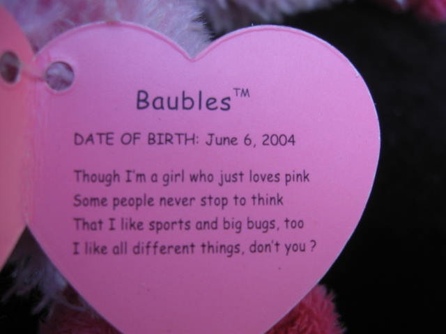 Ty Baubles The Pink Pinks Frog Retired Beanie Baby
