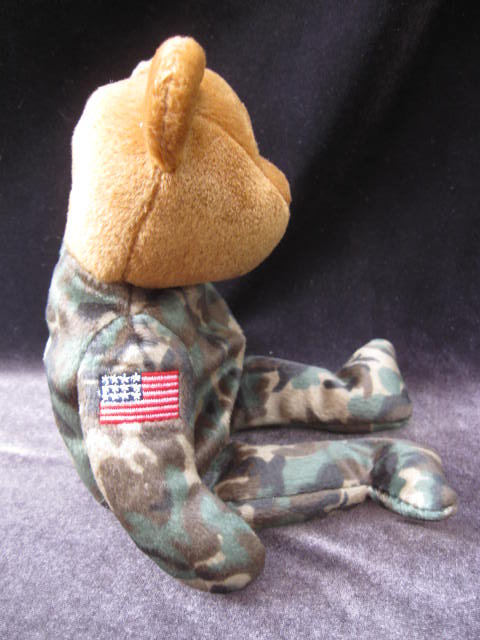 Ty USA USO HERO Military Bear Retired Beanie Baby