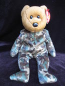 Ty USA USO HERO Military Bear Reversed Flag Retired Beanie Baby