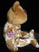 Ty UK USO HERO Military Bear Reversed Flag Retired Beanie Baby