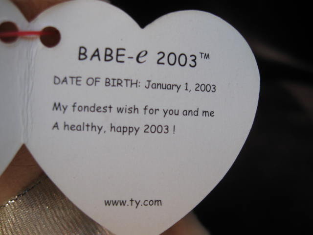 Ty New Year's Baby Babe-e Beanie Babies Kid