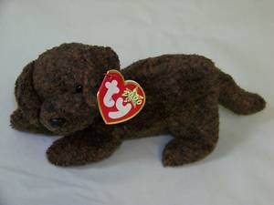 Ty Fetcher The Chocolate Lab Pup Puppy Dog Beanie Baby