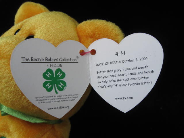 Ty 4-H 4 H Bear Beanie Baby