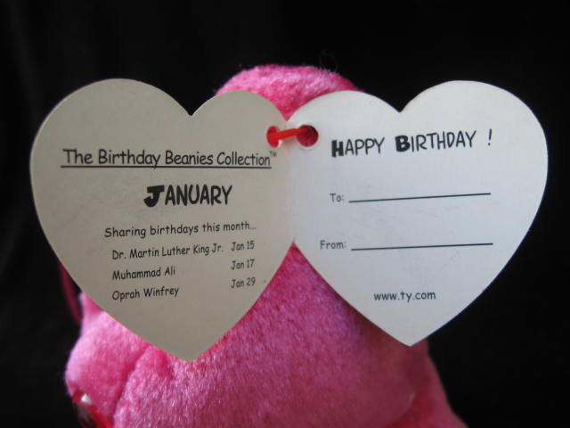 Ty January Birthday Bear Beanie Baby