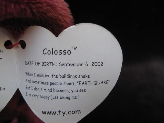 Ty Colosso The Mammoth Beanie Baby
