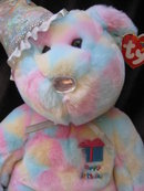 Ty Birthday Bear Beanie Buddy