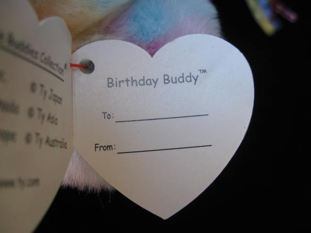 Ty Birthday Bear Beanie Buddy
