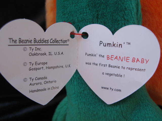 Ty Pumkin The Halloween Pumpkin Jack O Lantern Beanie Buddy