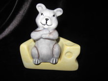 Mouse With Cheese Salt & Pepper Shakers