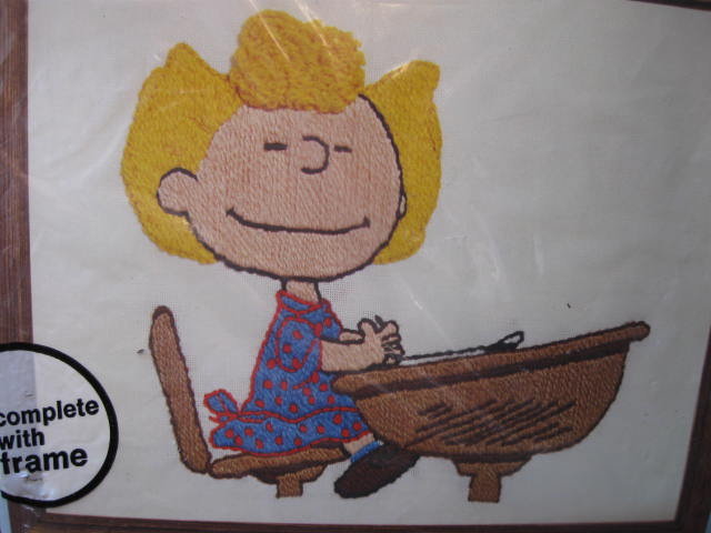 New Vintage Peanuts Sally Teacher's Pet Crewel Stitchery Kit