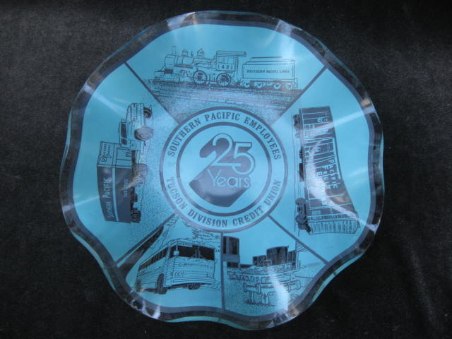 Southern Pacific 25 Years Ruffled Candy Dish