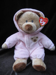 Ty Pluffies Baby Pink Bear PJ Pajamas Pluffie 11