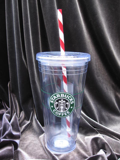 Starbucks 2010 Christmas Venti Candy Cane Cold Cup To Go Tumbler 20 OZ