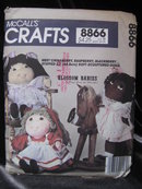 New Vintage McCall's Crafts 8866 Cabbage Patch Kids Look A Like Soft Sculptured Dolls Blossom Babies Sewing Pattern