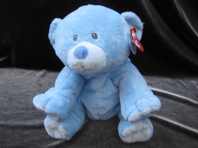 Ty Pluffies Woods The Blue Plush Teddy Bear Plush