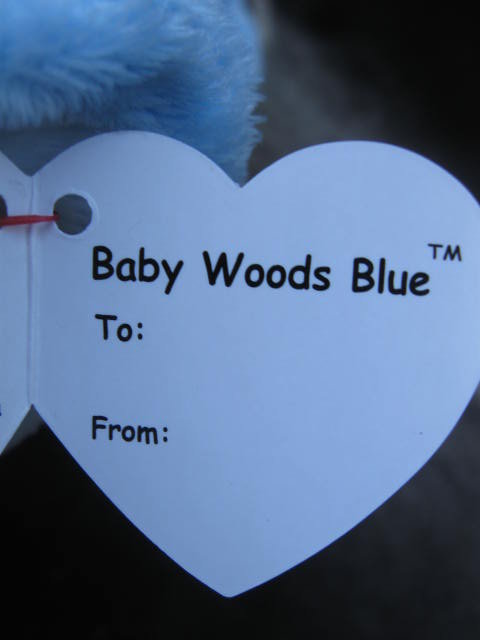 Ty Pluffies Woods The Blue Plush Teddy Bear Plush