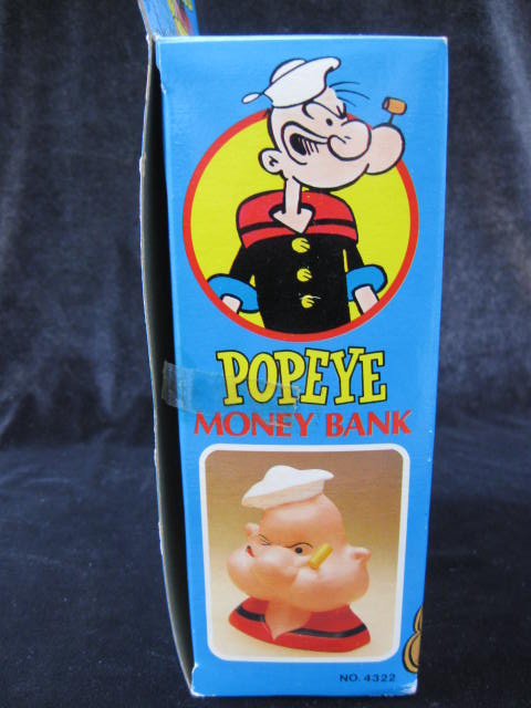 New Vintage Popeye The Sailor Man Penny or Money Bank 1980's