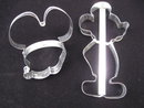 2 Large Mickey Mouse Cookie Cutters