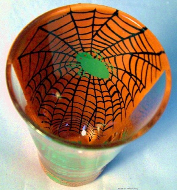 Lolita Halloween Green Spider Shot Glass