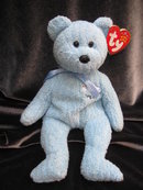 Ty Baby Boy The Blue Teddy Bear Retired Beanie Baby