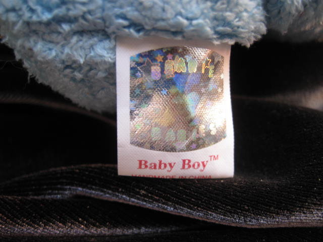 Ty Baby Boy The Blue Teddy Bear Retired Beanie Baby