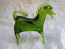 Viking Green Glass Horse Figurine