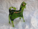 Viking Green Glass Horse Figurine
